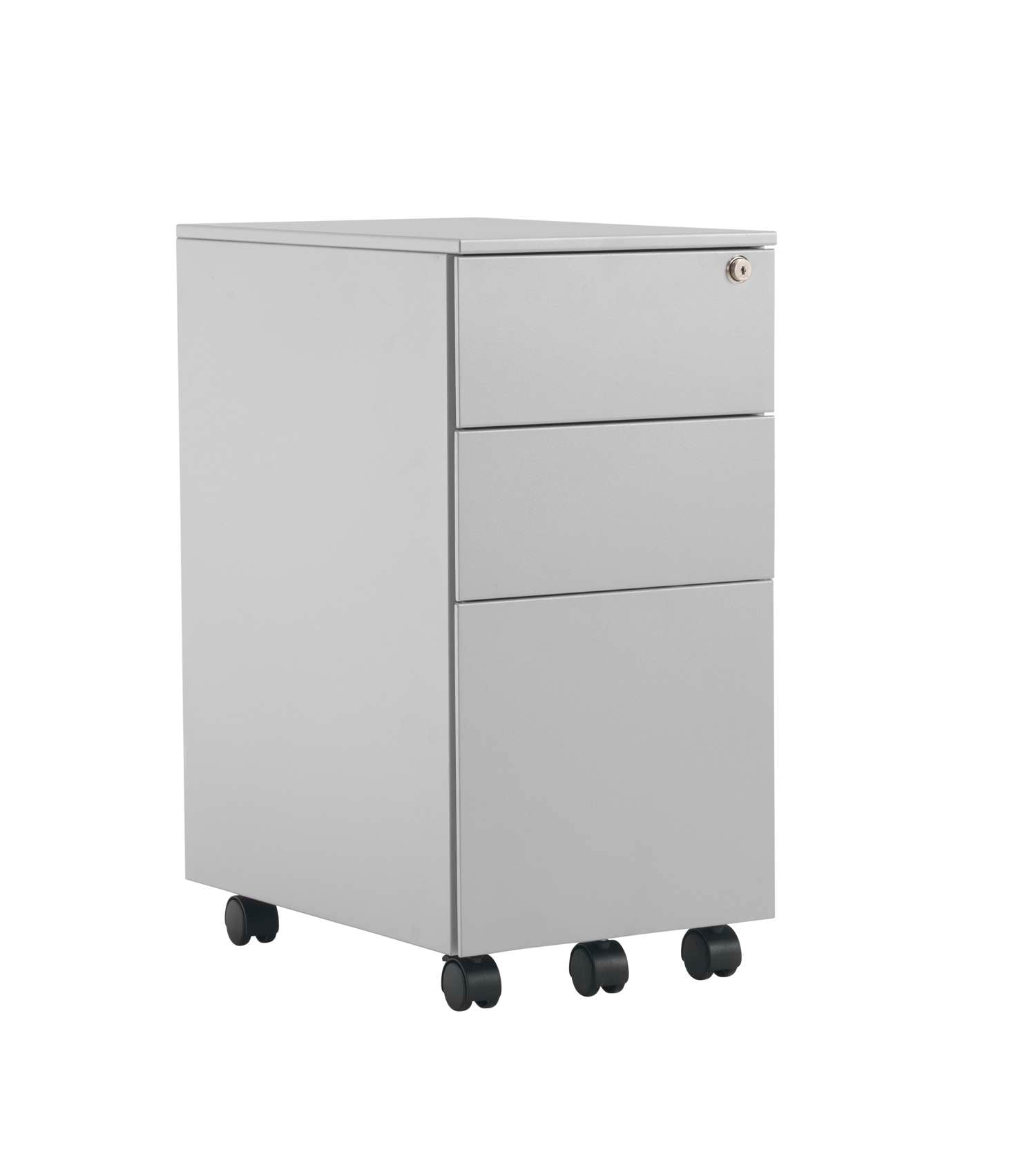 Pedestal Slimline 3 Drawer Steel