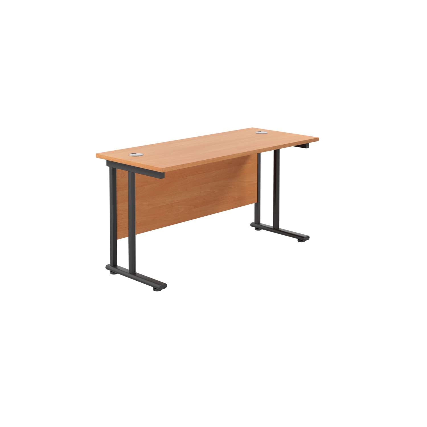 Twin Upright Rectangular Desk: 600mm Deep (FSC)