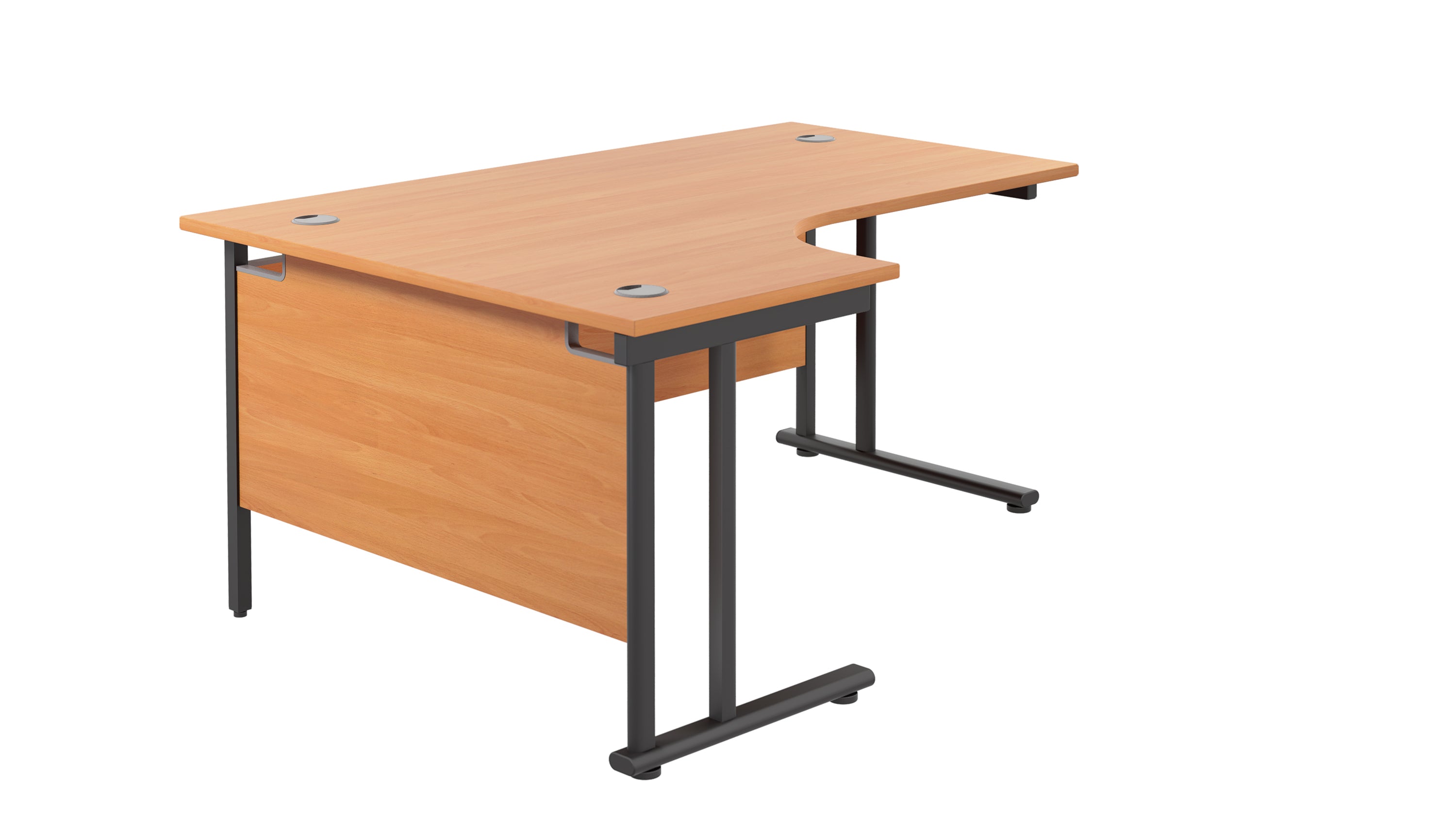 Twin Upright Left Hand Radial Desk (FSC)