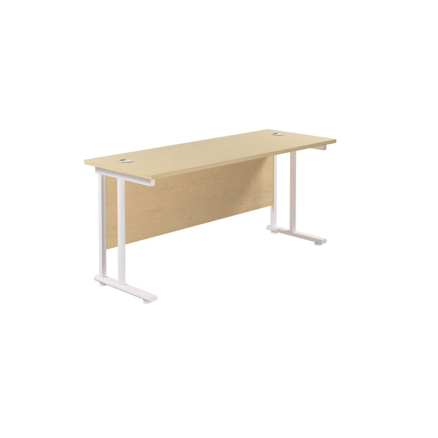 Twin Upright Rectangular Desk: 600mm Deep (FSC)