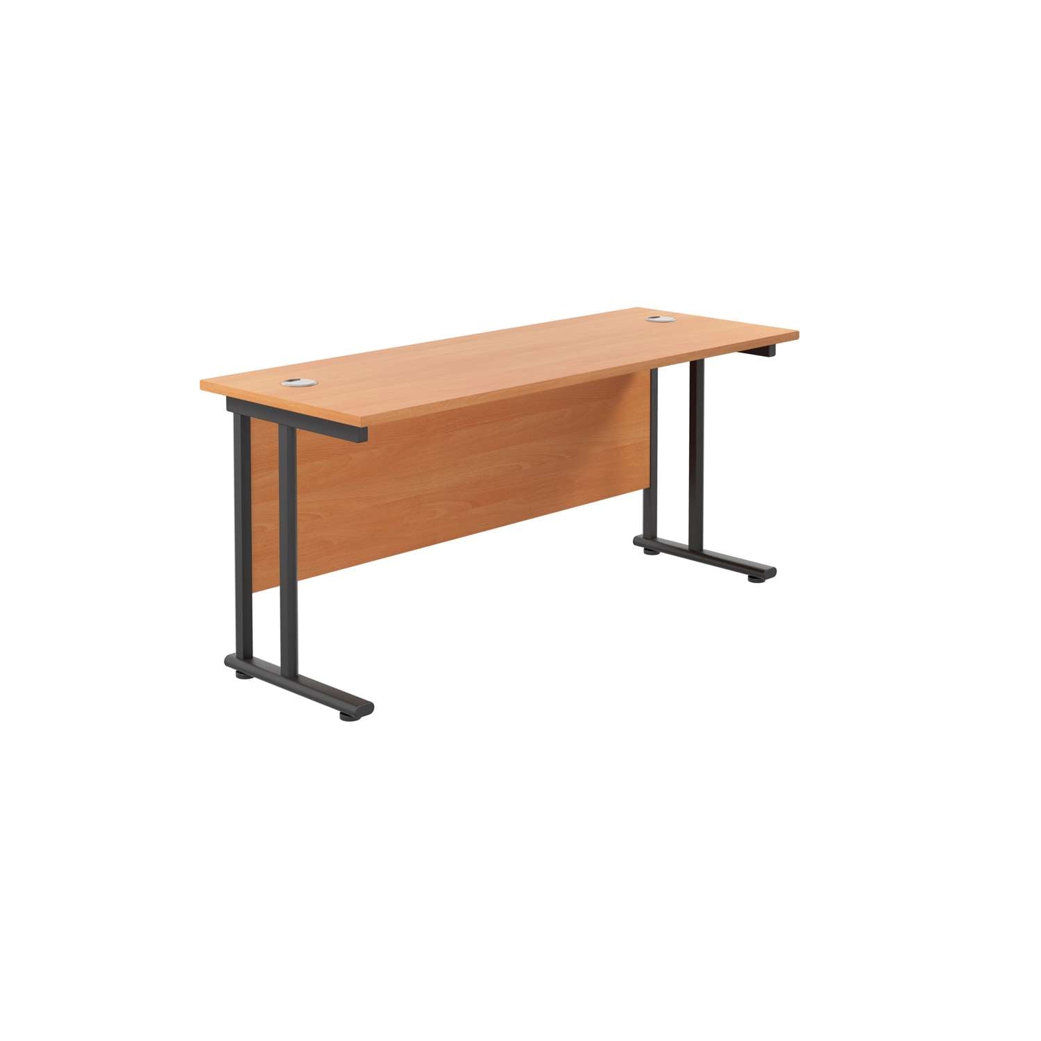 Twin Upright Rectangular Desk: 600mm Deep (FSC)