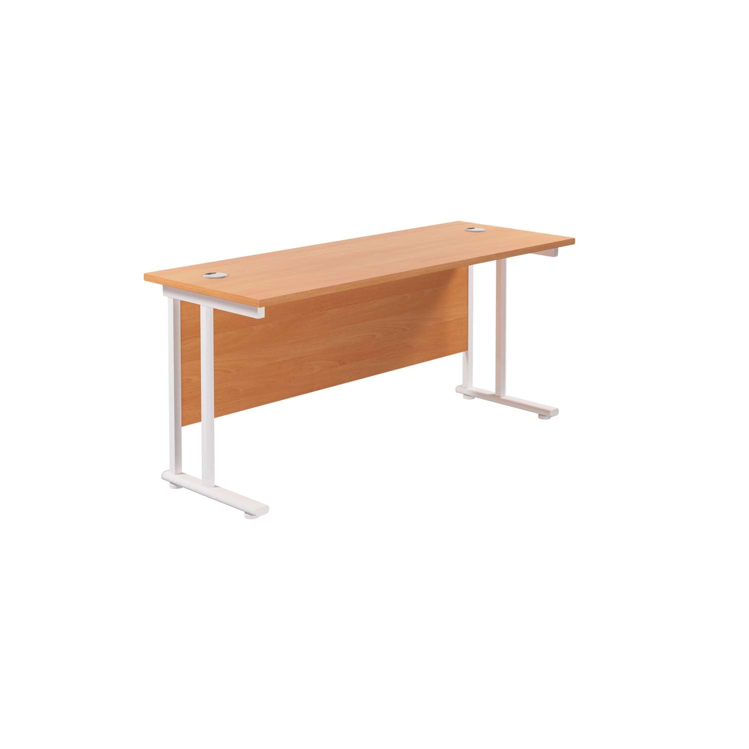 Twin Upright Rectangular Desk: 600mm Deep (FSC)