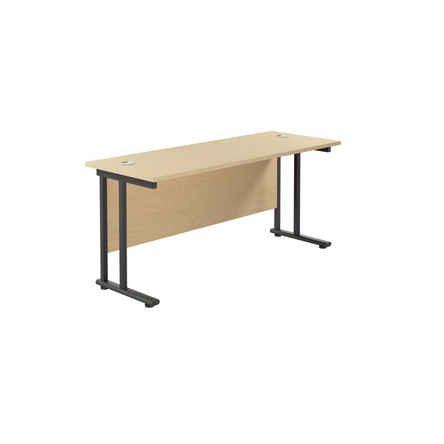 Twin Upright Rectangular Desk: 600mm Deep (FSC)