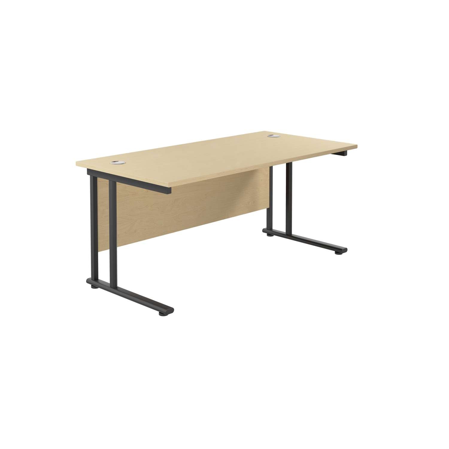 Twin Upright Rectangular Desk: 800mm Deep (FSC)