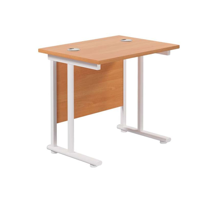 Twin Upright Rectangular Desk: 600mm Deep (FSC)