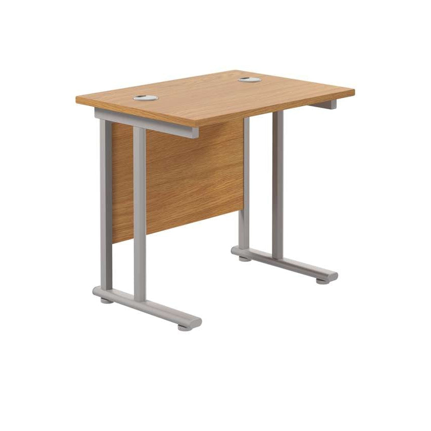 Twin Upright Rectangular Desk: 600mm Deep (FSC)