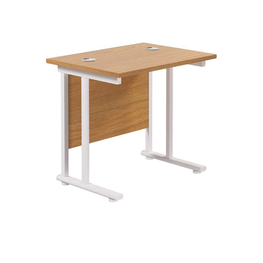 Twin Upright Rectangular Desk: 600mm Deep (FSC)