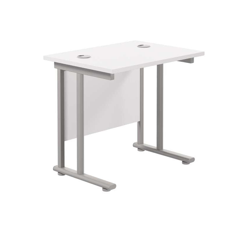 Twin Upright Rectangular Desk: 600mm Deep (FSC)