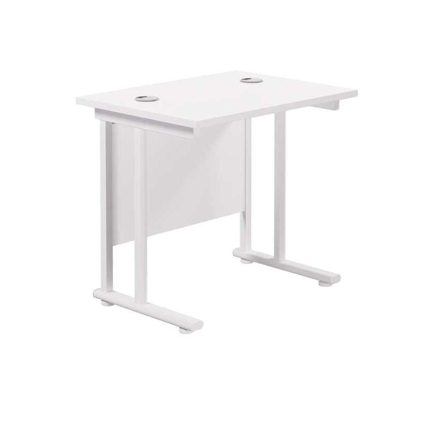 Twin Upright Rectangular Desk: 600mm Deep (FSC)