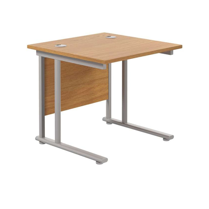 Twin Upright Rectangular Desk: 800mm Deep (FSC)