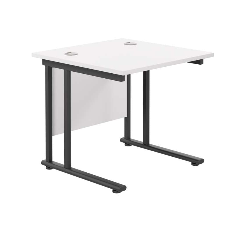 Twin Upright Rectangular Desk: 800mm Deep (FSC)