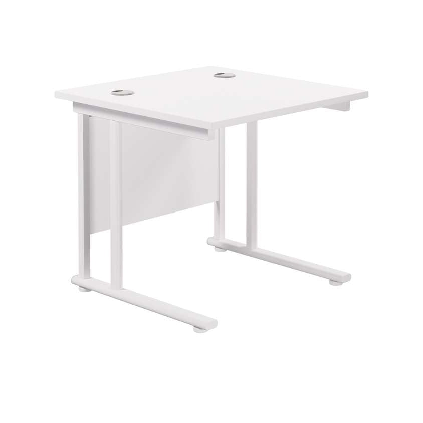 Twin Upright Rectangular Desk: 800mm Deep (FSC)